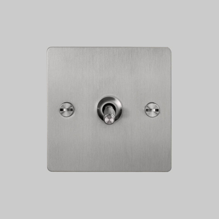 Intrerupator inox cap scara 1G Toggle Cross Buster + Punch