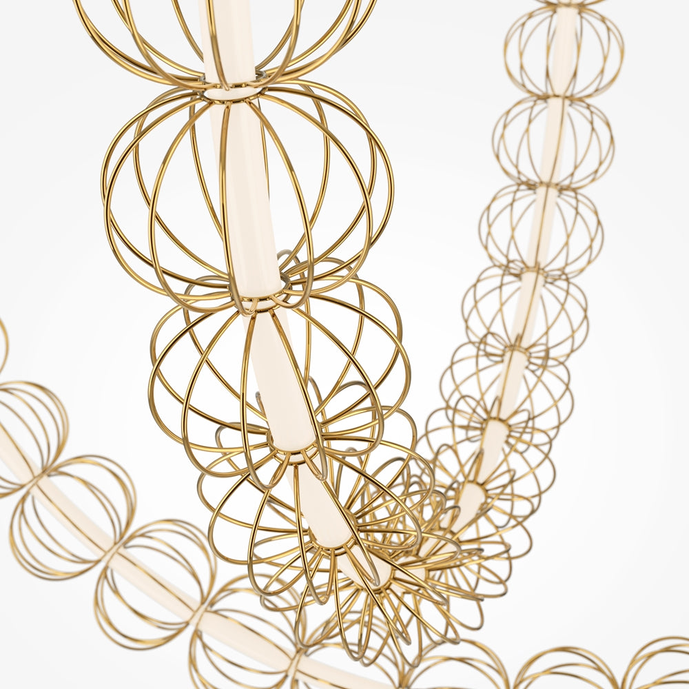 Lustra suspensie moderna led dubla Golden Cage by Maytoni