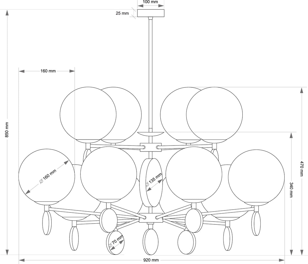 Candelabru Dimaro 8+4 Kutek