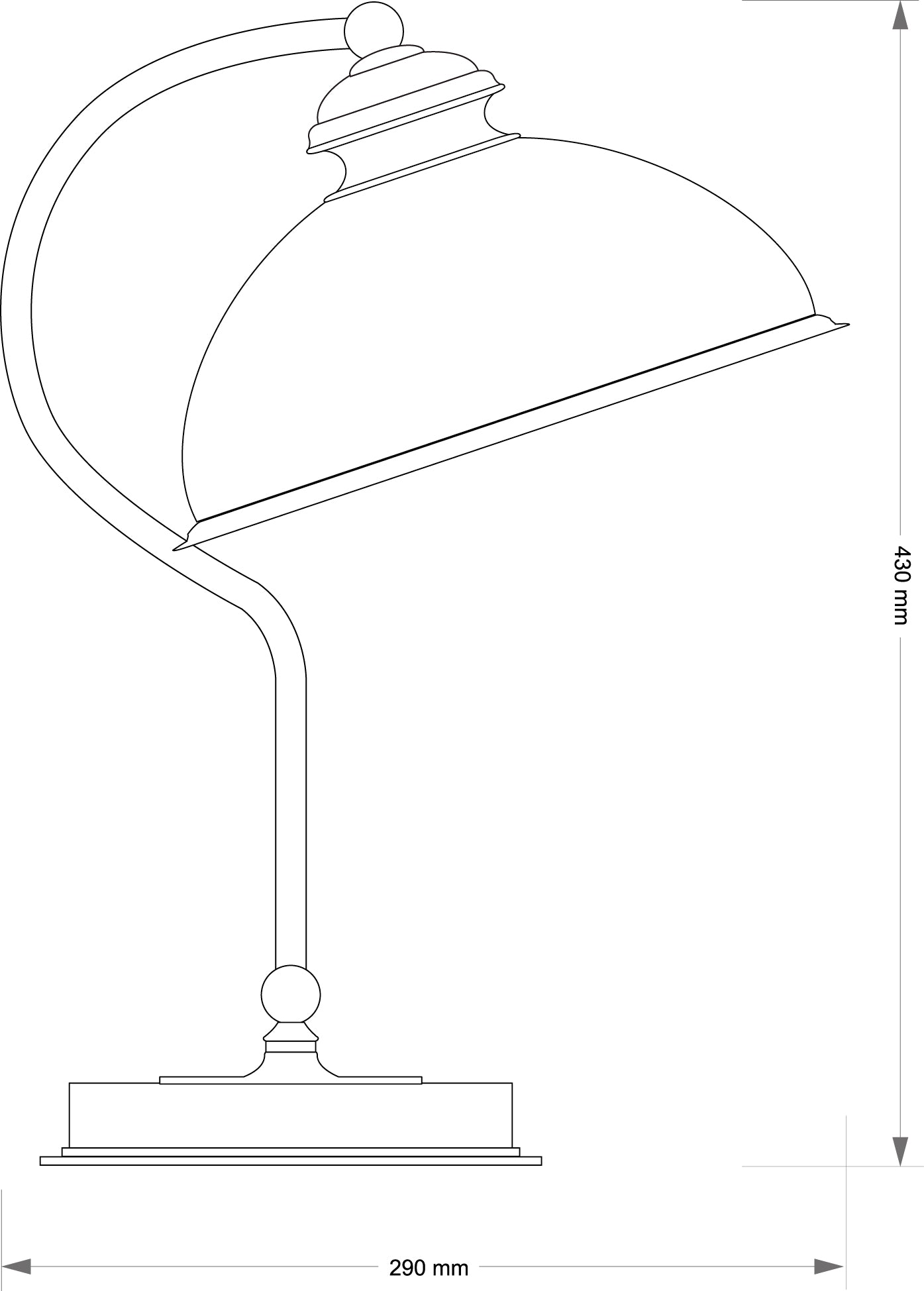 Lampa de masa cu abajur alb Lido Kutek