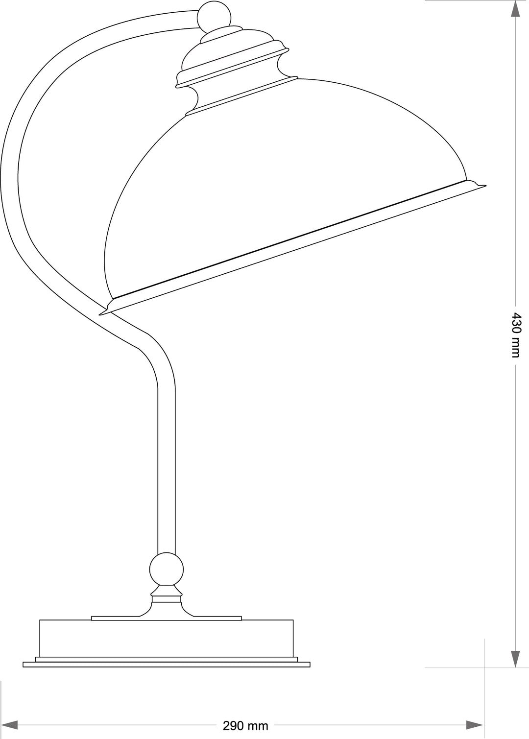 Lampa de masa cu abajur alb Lido Kutek