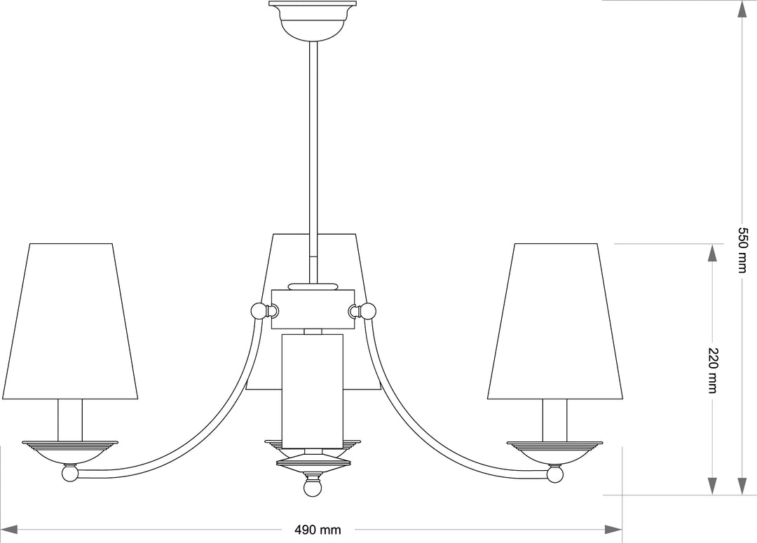 Candelabru cu abajur din material "N" Kutek