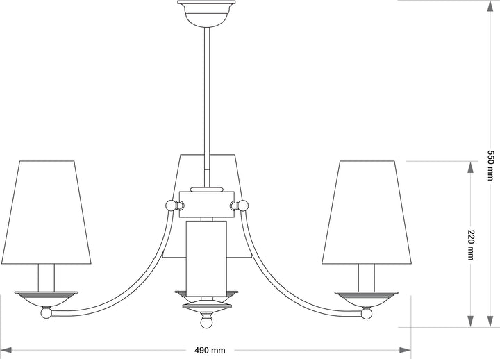 Candelabru cu abajur din material "N" Kutek