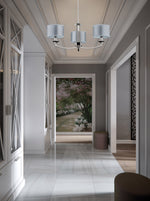 Candelabru cu abajur din material Decor Kutek