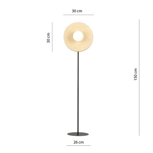Lampadar minimalist negru cu auriu Oslo by Emibig