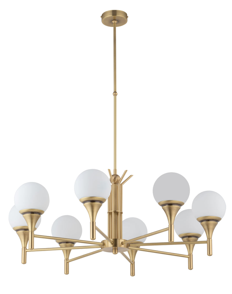 Candelabru cu abajur alb mat Meleze Kutek