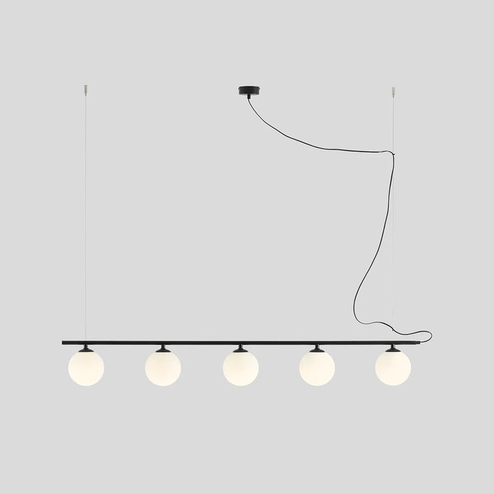 Lustra liniara BERYL GLASS 5XE15 NEGRU Aldex