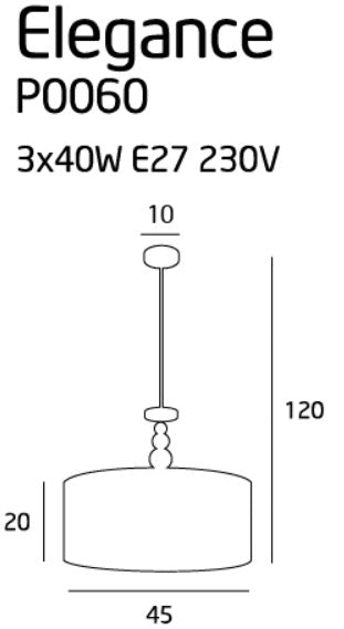 Lustra ELEGANCE 45 cm MAXLIGHT P0060