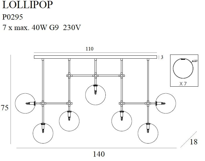 Lustra LOLLIPOP MAXLIGHT P0295