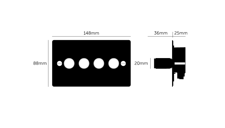 Intrerupator cu variator / dimmer 4G WHITE - Buster & Punch