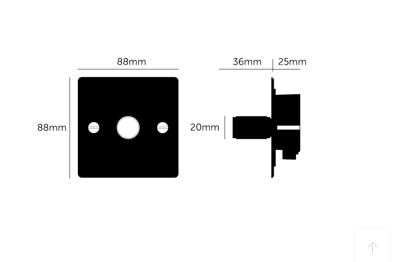 Intrerupator cu variator / dimmer 1G BLACK - Buster & Punch