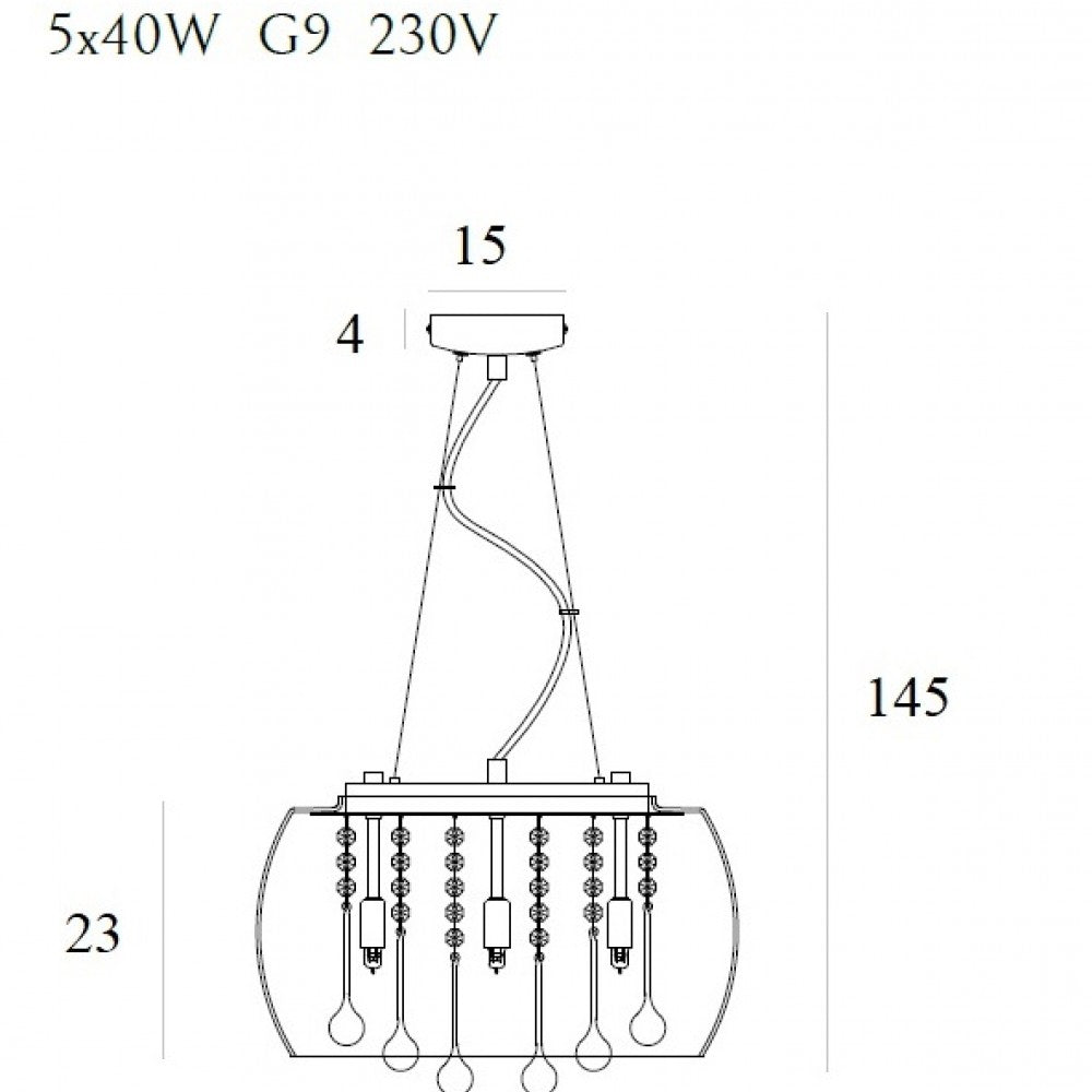 Lustra MOONLIGHT MAXLIGHT P0076-05L