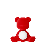 Lampa de podea cu acumulator Teddy Girl - finisaj de catifea Qeeboo