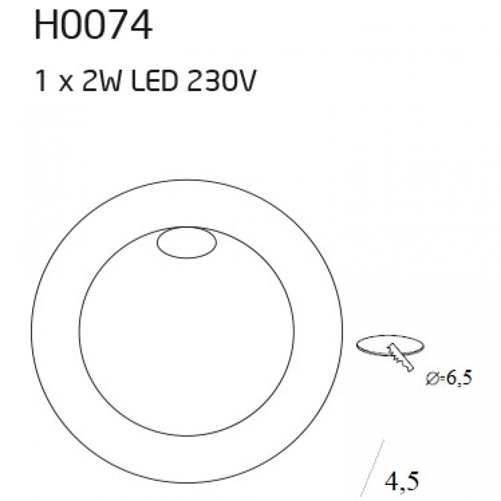 DOWNLIGHT  PATRAT TIME IP54 MAXLIGHT H0074