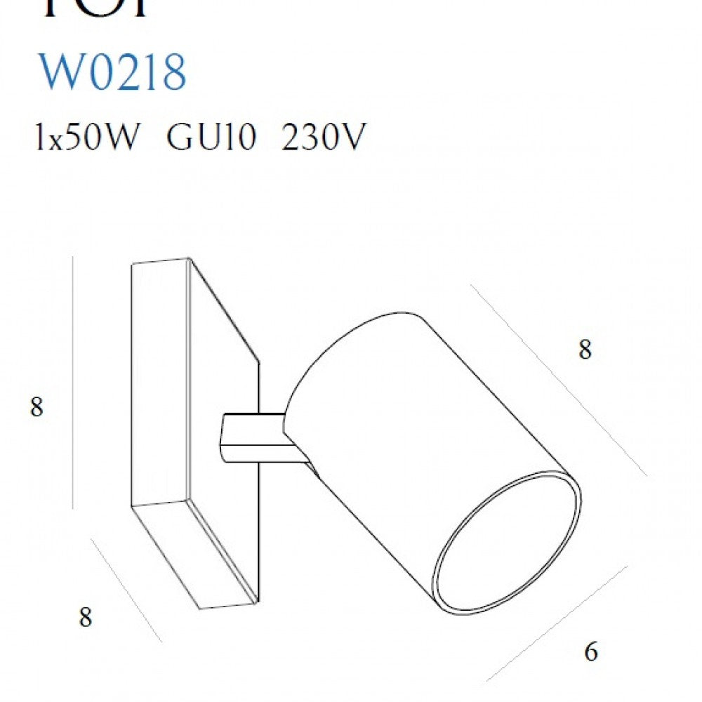 Aplica TOP1 Alb MAXLIGHT W0218