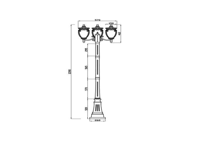 Garden lamp  Fleur Maytoni Outdoor O414FL-03BZ