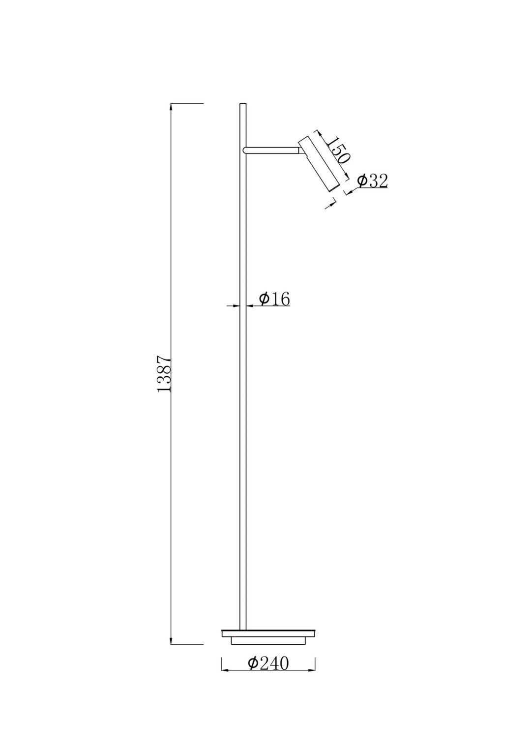 Lampadar Estudo Maytoni Modern Z010FL-L8B3K