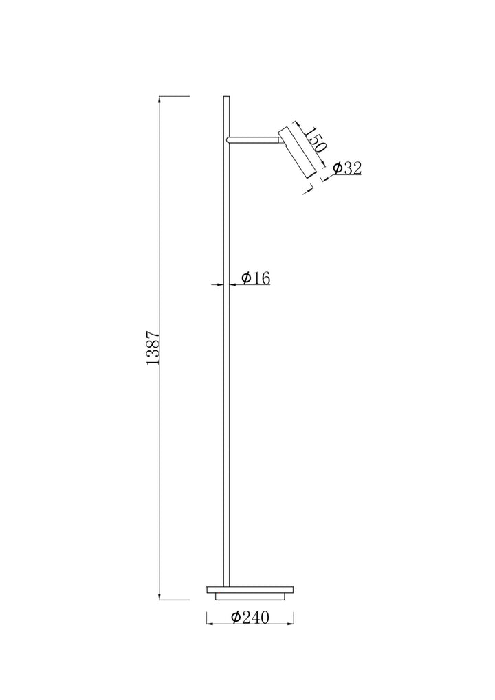 Lampadar Estudo Maytoni Modern Z010FL-L8B3K