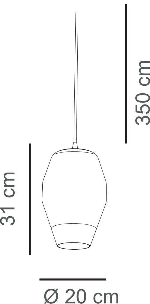 Pendul cu abajur din sticla in doua nuante de auriu GAIA by Sikrea