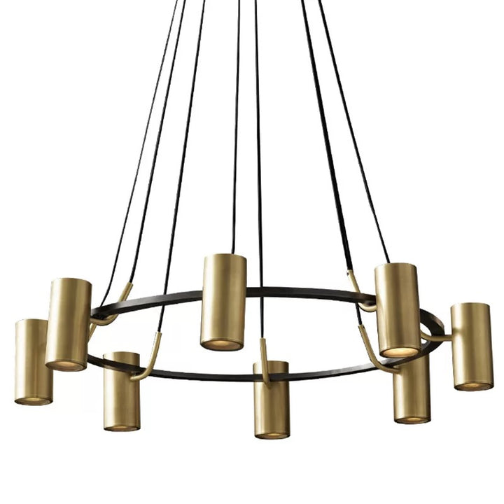 Candelabru LED minimalist auriu cu 8 becuri Crown Lux