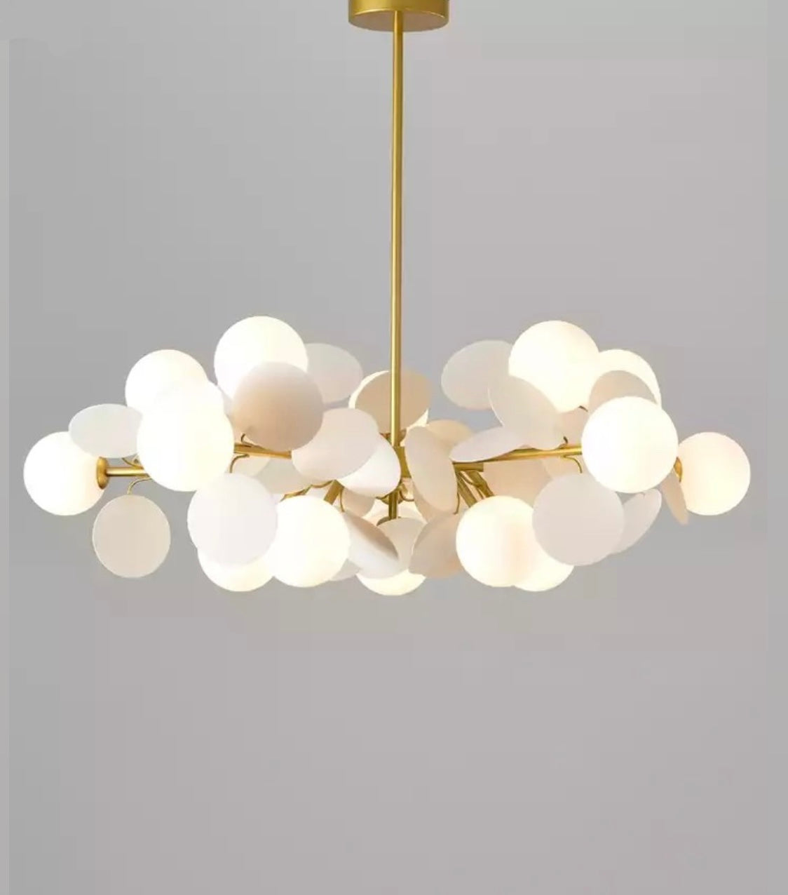 Lustra alba creativa cu 12 becuri Doti Art