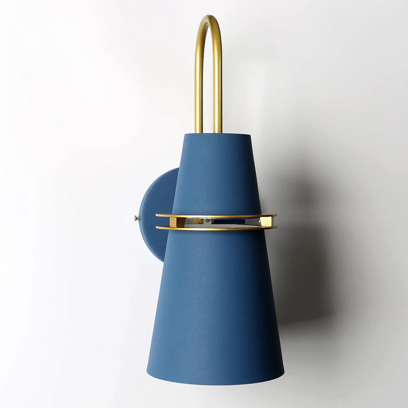 Lampa de perete moderna albastra/aurie Nordic Davo