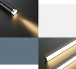 Lustra liniara minimalista neagra Upsala B  Led