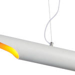 Corp de iluminat suspendat tubular alb de design Vibio
