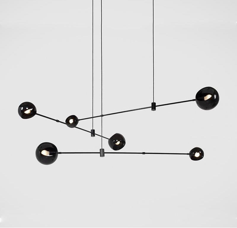 Lustra design neagra Boca Minimal