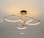 Plafoniera aurie cu inele Manomar LED