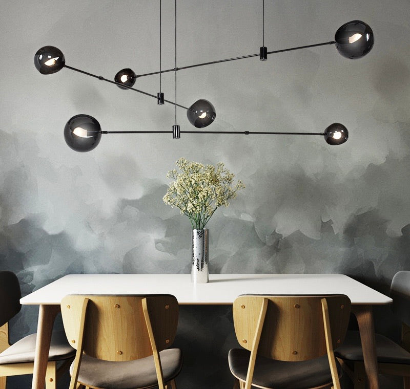 Lustra design neagra Boca Minimal