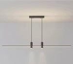 Lustra liniara neagra minimalista Upsala A  Led