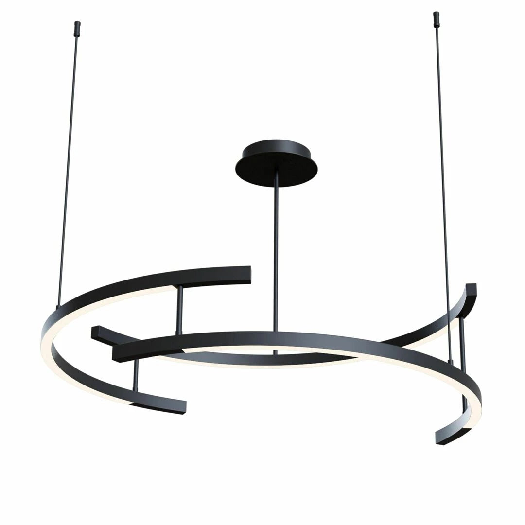 Lustra moderna Line Maytoni Led, Negru, MOD054PL-L52B4K